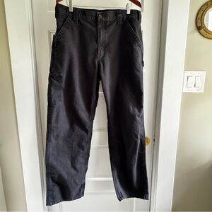Carhartt Men's 35x32 B151 Loose Fit Canvas Utility Work Pant Black